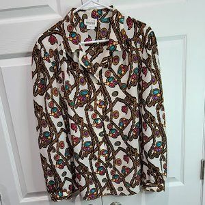 Leslie Fay Haberdashery Collared Blouse, Size 16